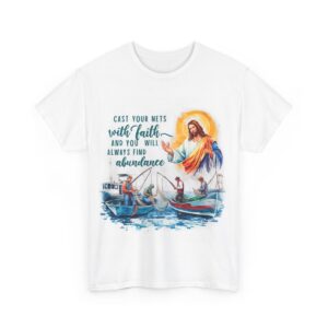 God Jesus Unisex Heavy Cotton Tee for Fishermen