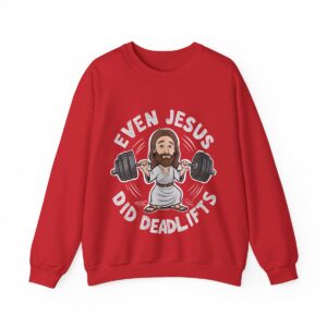 Even Jesus Did Deadlifts Unisex Heavy Blend Crewneck Sweatshirt