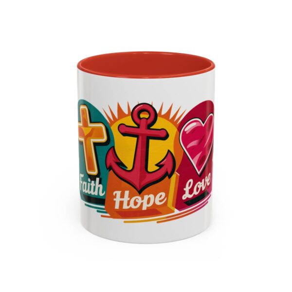 Faith Hope Love - Accented Ceramic Mug (11, 15oz)