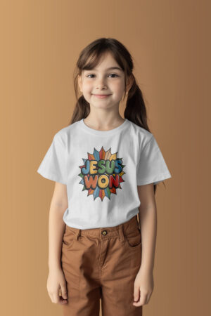 Jesus Won Kids Heavy Cotton™ Tee mockup 2