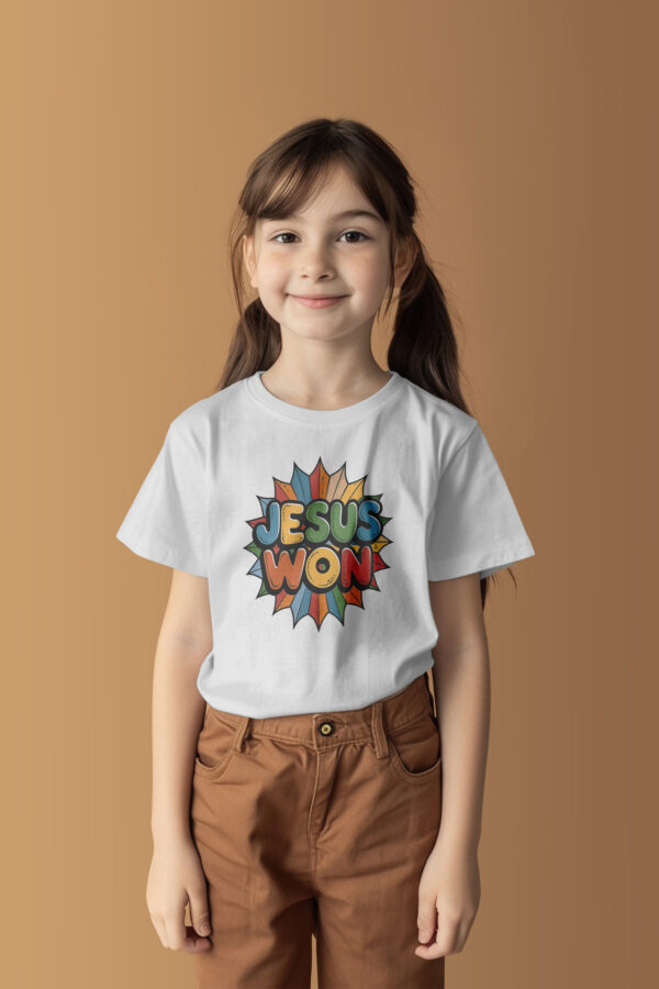 Jesus Won Kids Heavy Cotton™ Tee mockup 2