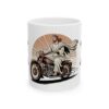 Jesus on Motorbike Retro Mug - Ride with Faith, Journey with Jesus 11oz 1